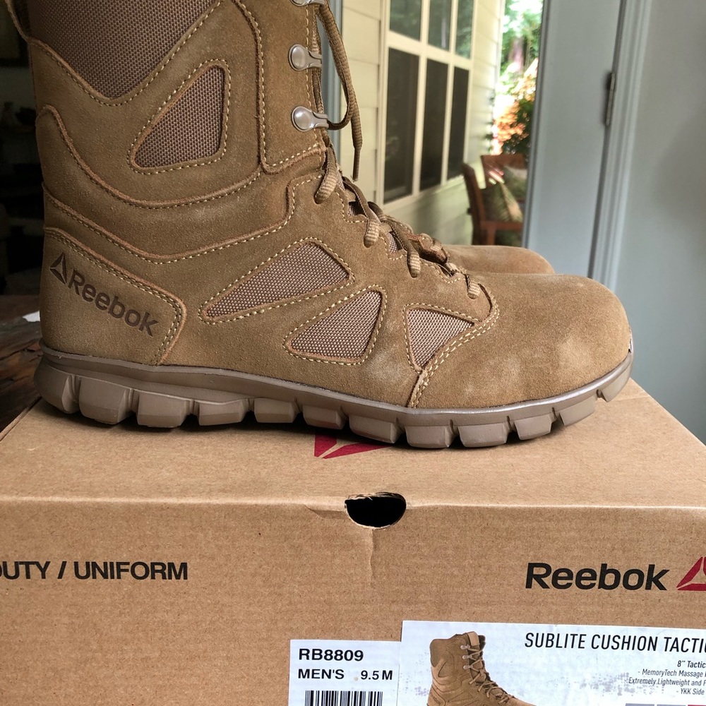 Reebok Sublite Cushion Tactical Boot, Coyote Brown- never worn still with box